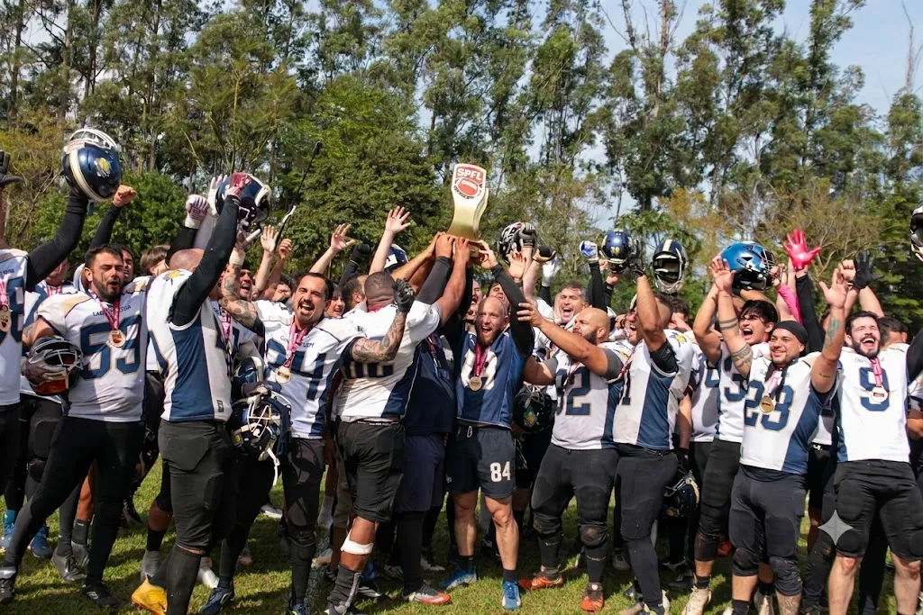CaneCutters Piracicaba comemorando o título da SPFL 2026